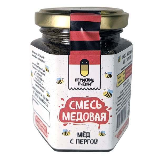 

Смесь медовая Пермские пчелы мед с пергой 230 г