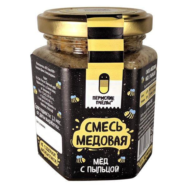 

Смесь медовая Пермские пчелы мед с пыльцой 230 г