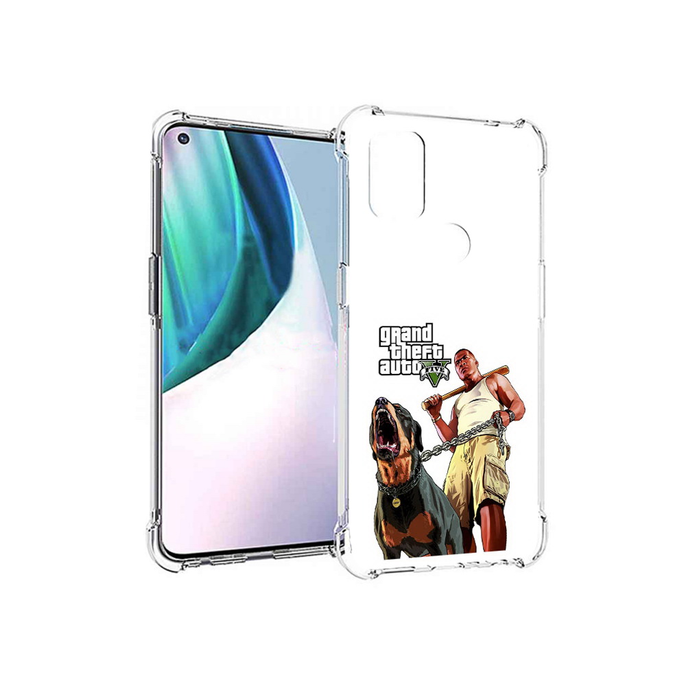 

Чехол MyPads Tocco для OnePlus Nord N10 5G GTA грозная собака (PT227047.129.18), Прозрачный, Tocco