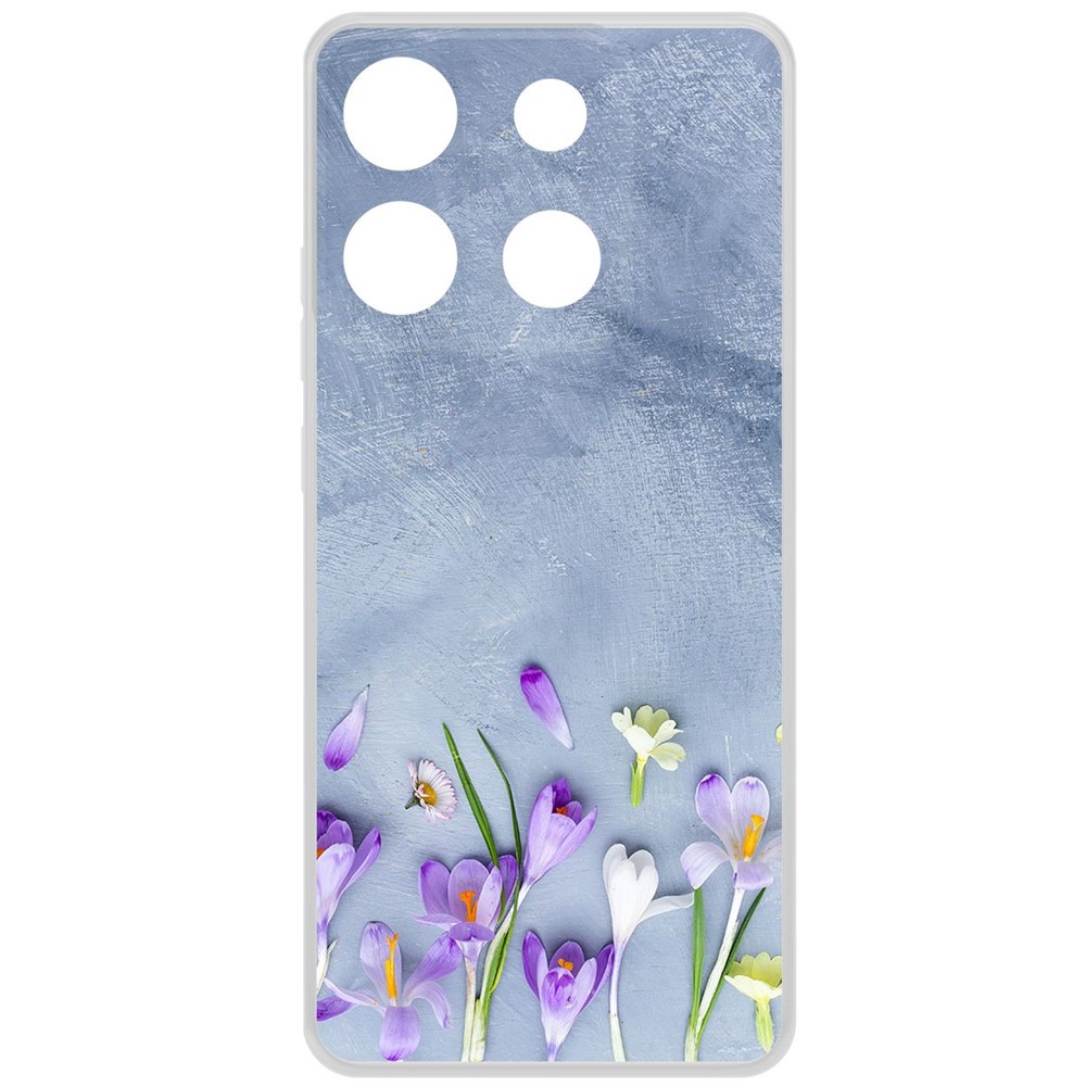 

Чехол-накладка Krutoff Clear Case Цветочное настроение для INFINIX Smart 7 Plus, Прозрачный