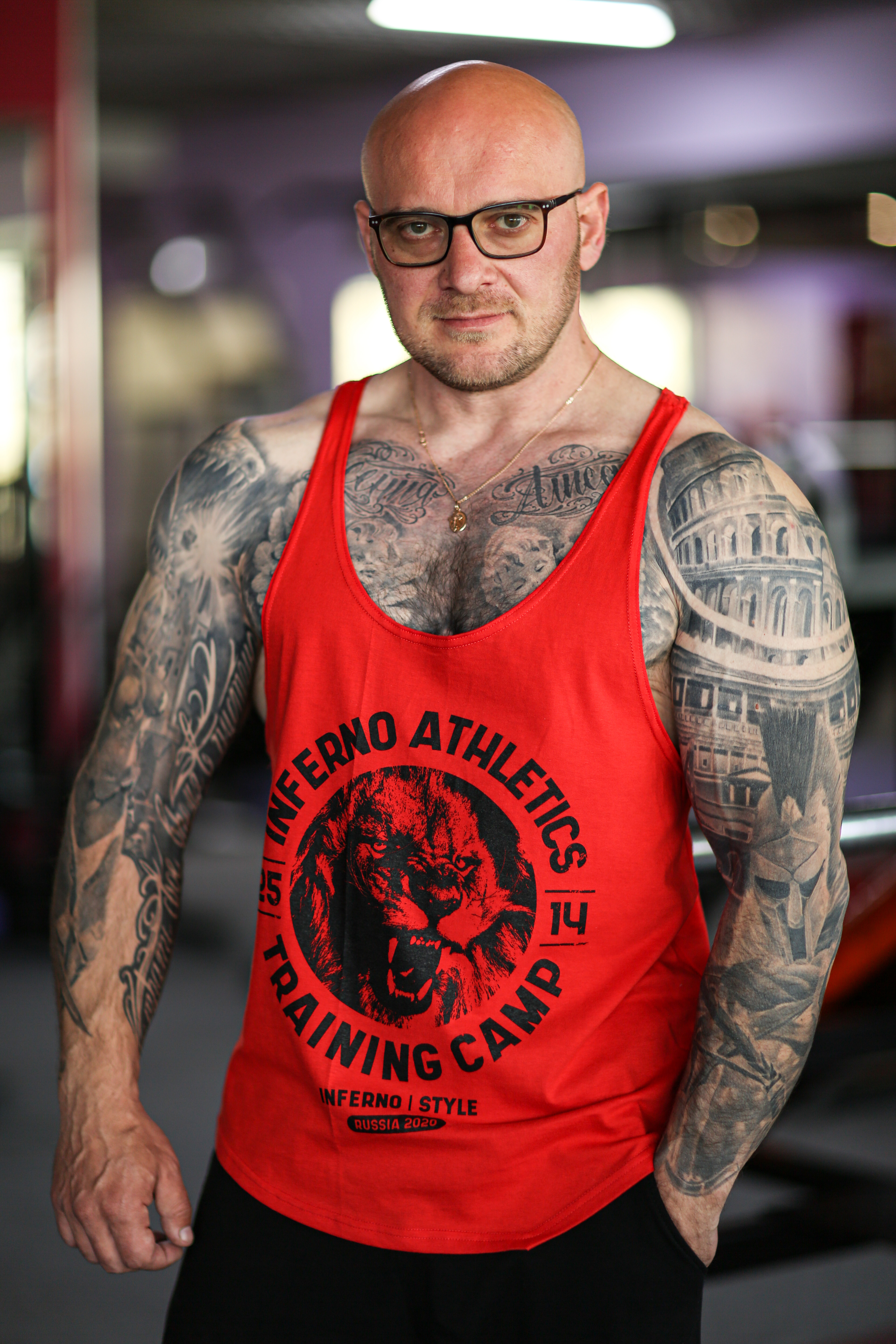 

Майка мужская INFERNO style М-004-001 красная 3XL, Красный, М-004-001