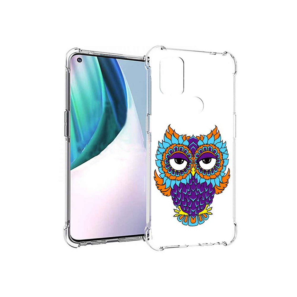 

Чехол MyPads Tocco для OnePlus Nord N10 5G Цветная сова (PT227047.129.198), Прозрачный, Tocco