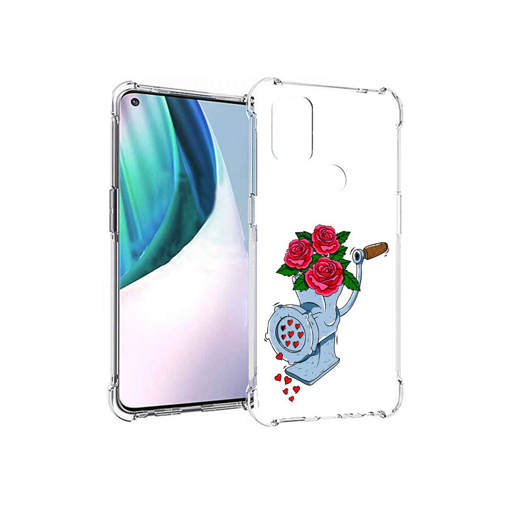 

Чехол MyPads Tocco для OnePlus Nord N10 5G Цветочные сердца (PT227047.129.199), Прозрачный, Tocco