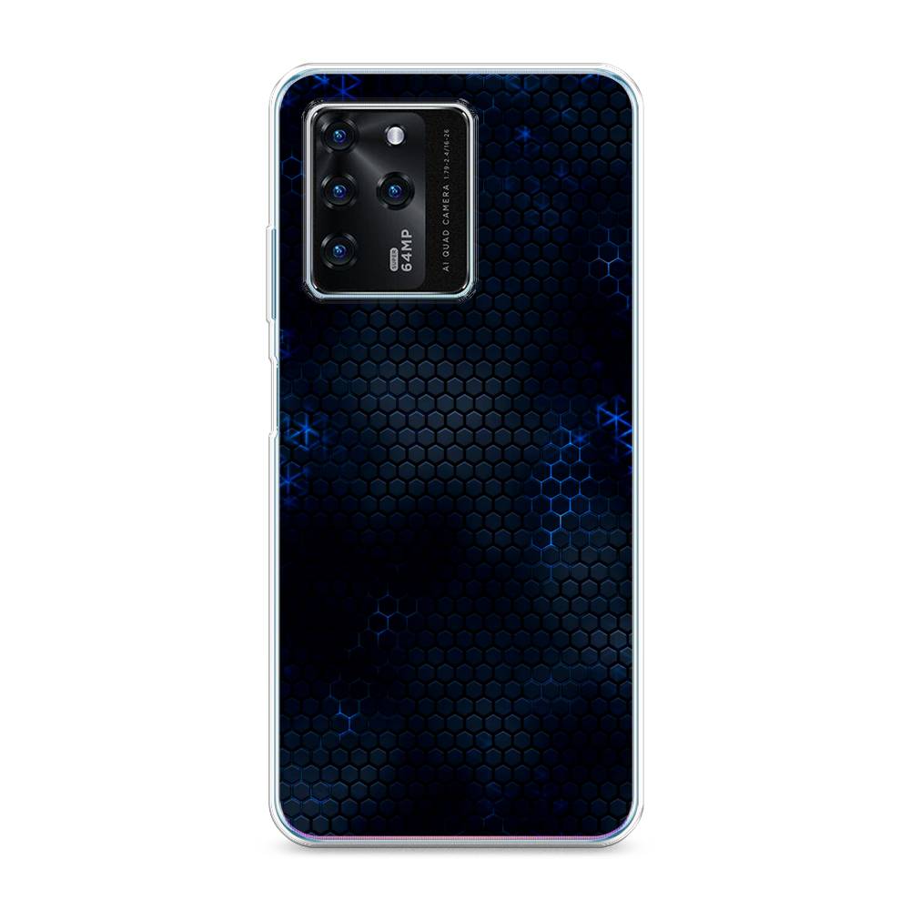 фото Силиконовый чехол "фон соты синие" на zte blade v30 awog