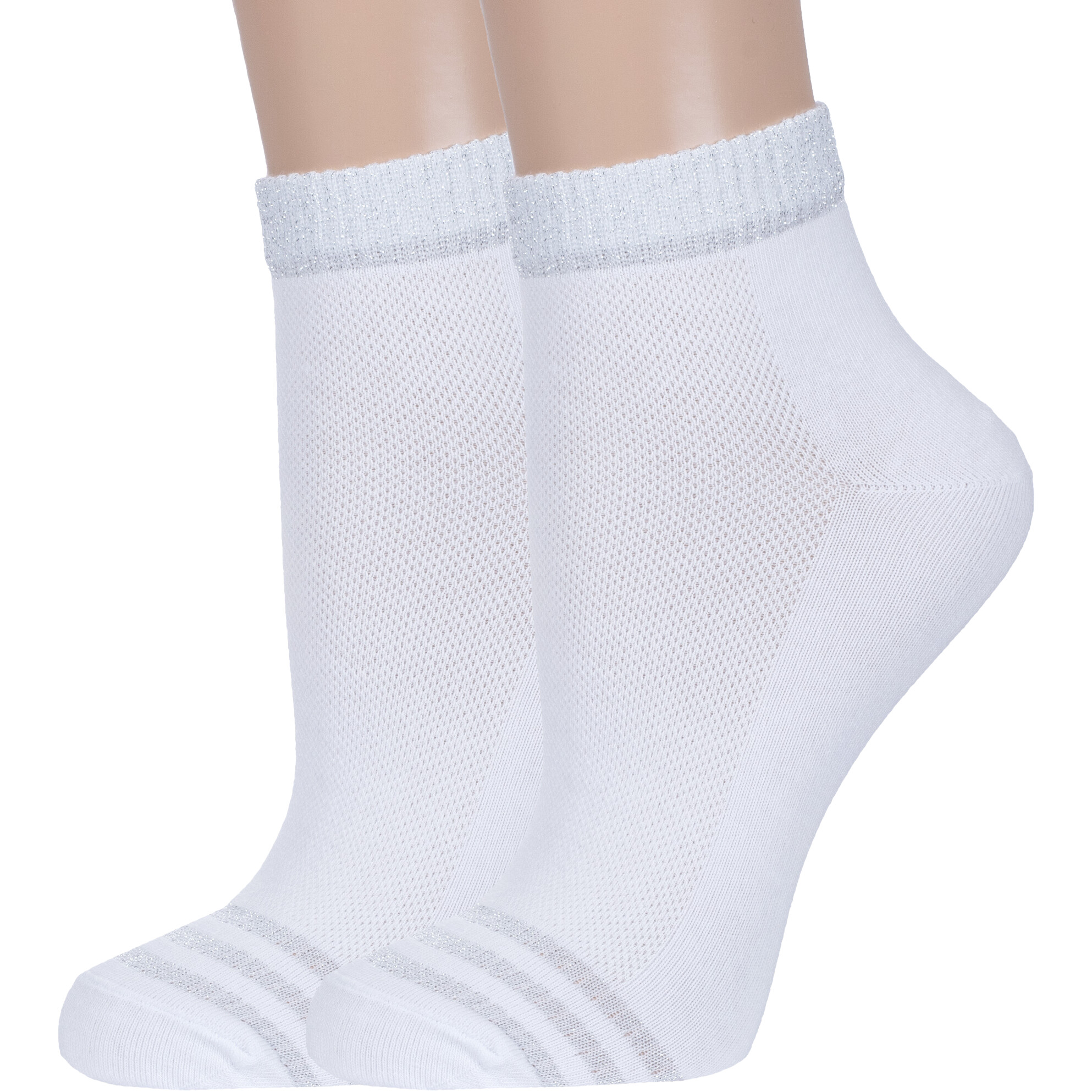 Комплект носков женских Красная Ветка 2-С-1270 белых 25, 2 пары