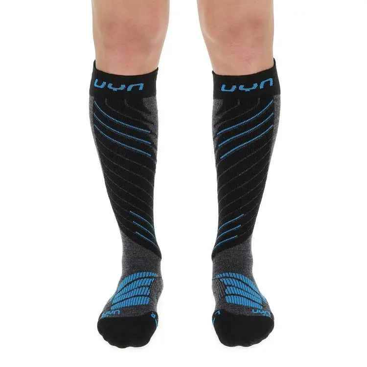 Носки UYN COMFORT FIT MEN'S SKI SOCKS  Medium Grey Melange/Azure 42-44