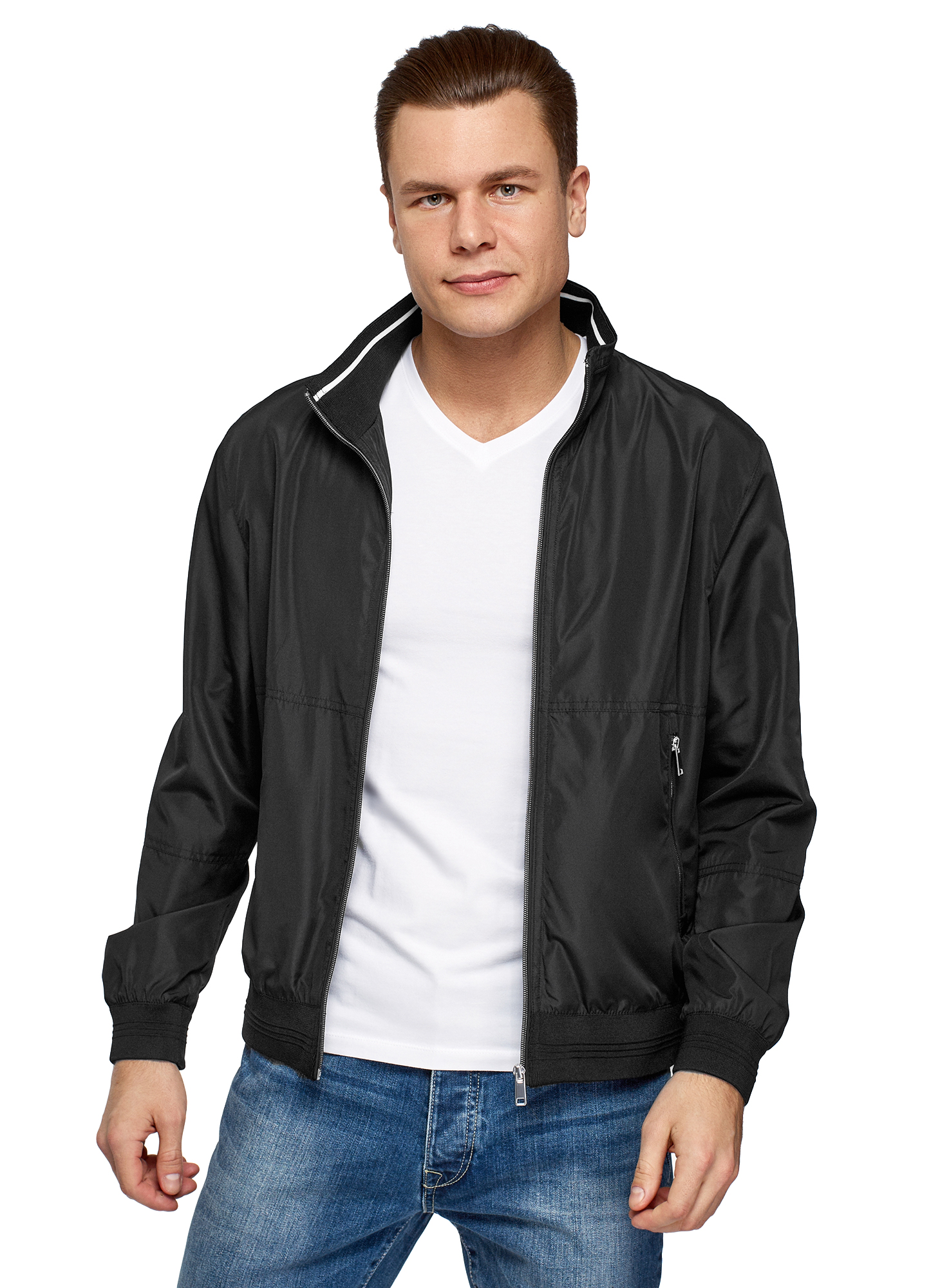 

Бомбер мужской oodji 1L511080M черный M, 1L511080M