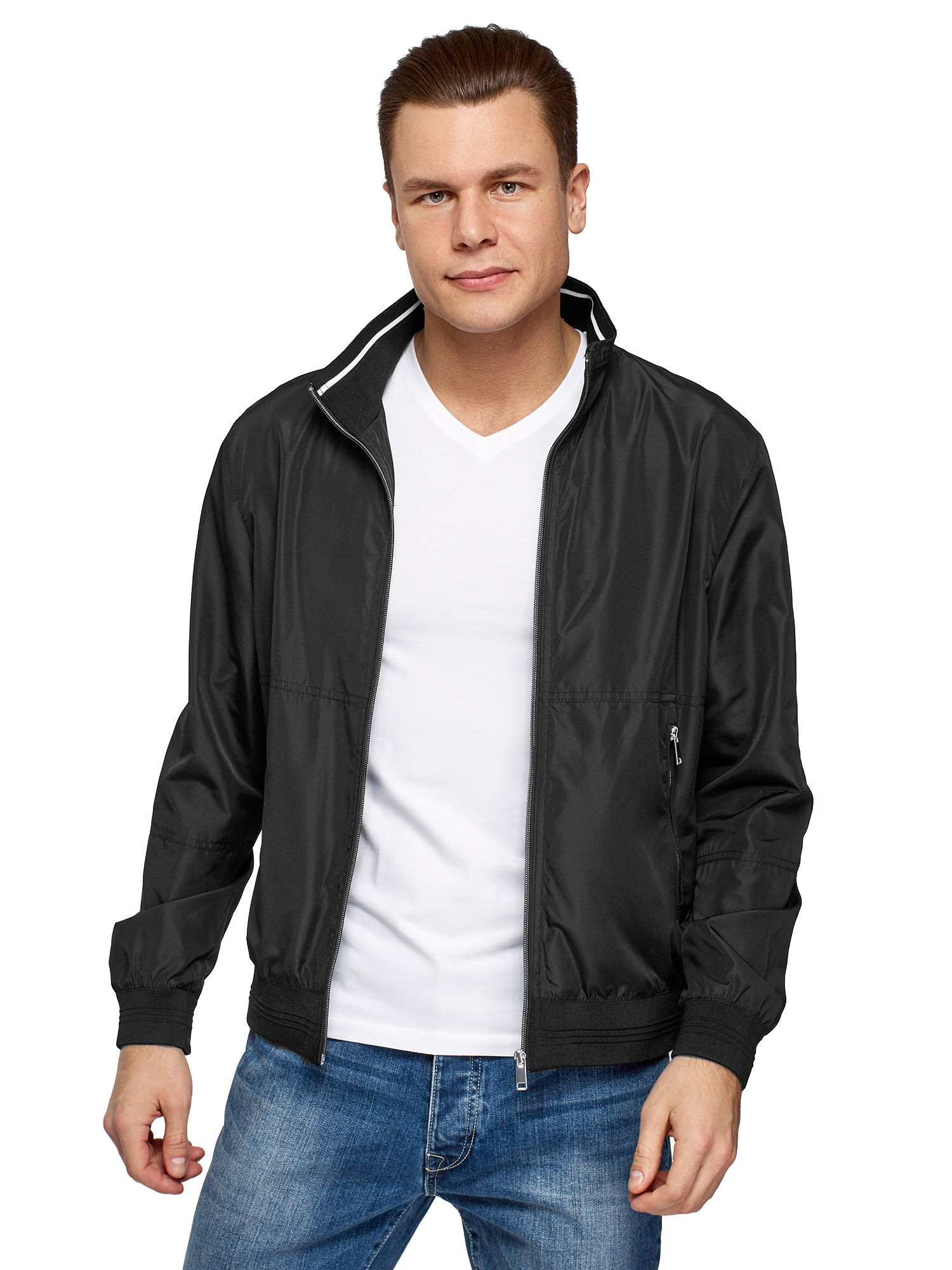 

Бомбер мужской oodji 1L511080M черный XL, 1L511080M