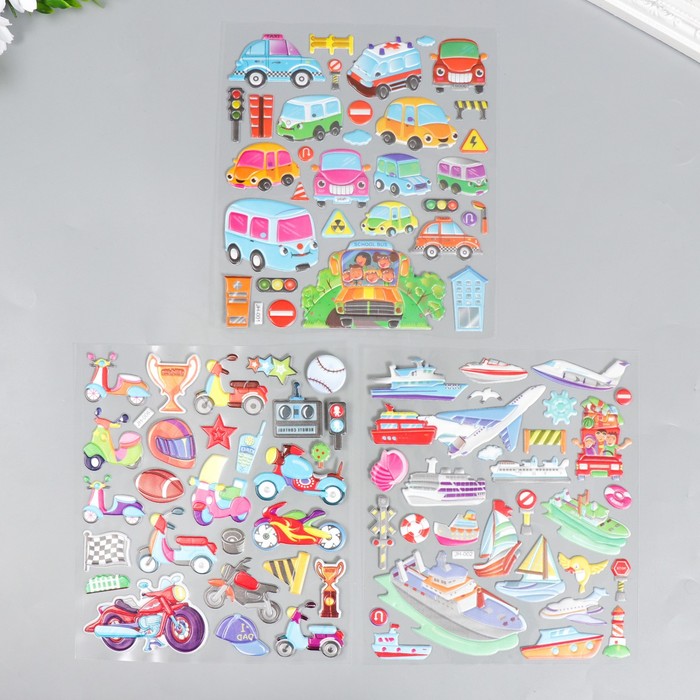 

Наклейка пластик "Транспорт" МИКС 25х17,5 см