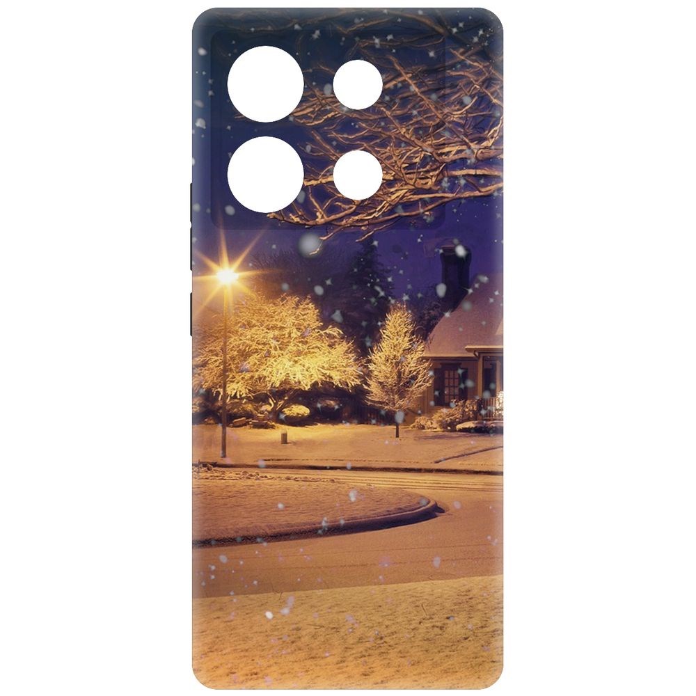 

Чехол-накладка Krutoff Soft Case Зимняя сказка для Infinix Zero 30 5G черный