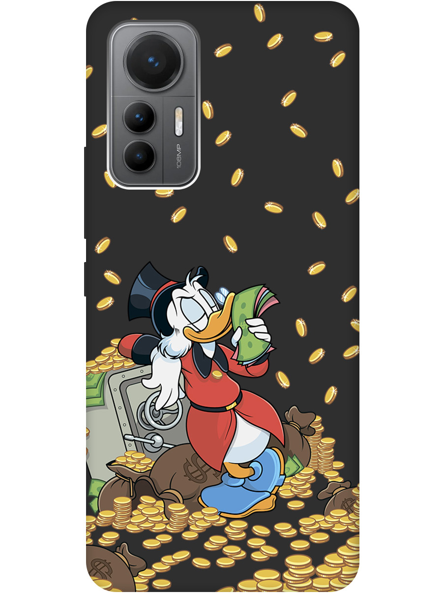 

Силиконовый чехол на Xiaomi 12 Lite с принтом "Скрудж и сейф" матовый черный, Черный;белый;красный, 740133371