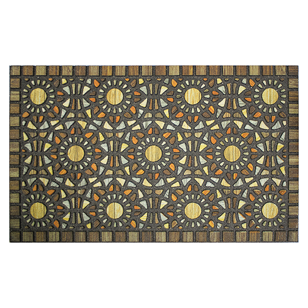 фото Коврик придверный 46х76 entranced mosaic grain (мандала) mohawk home