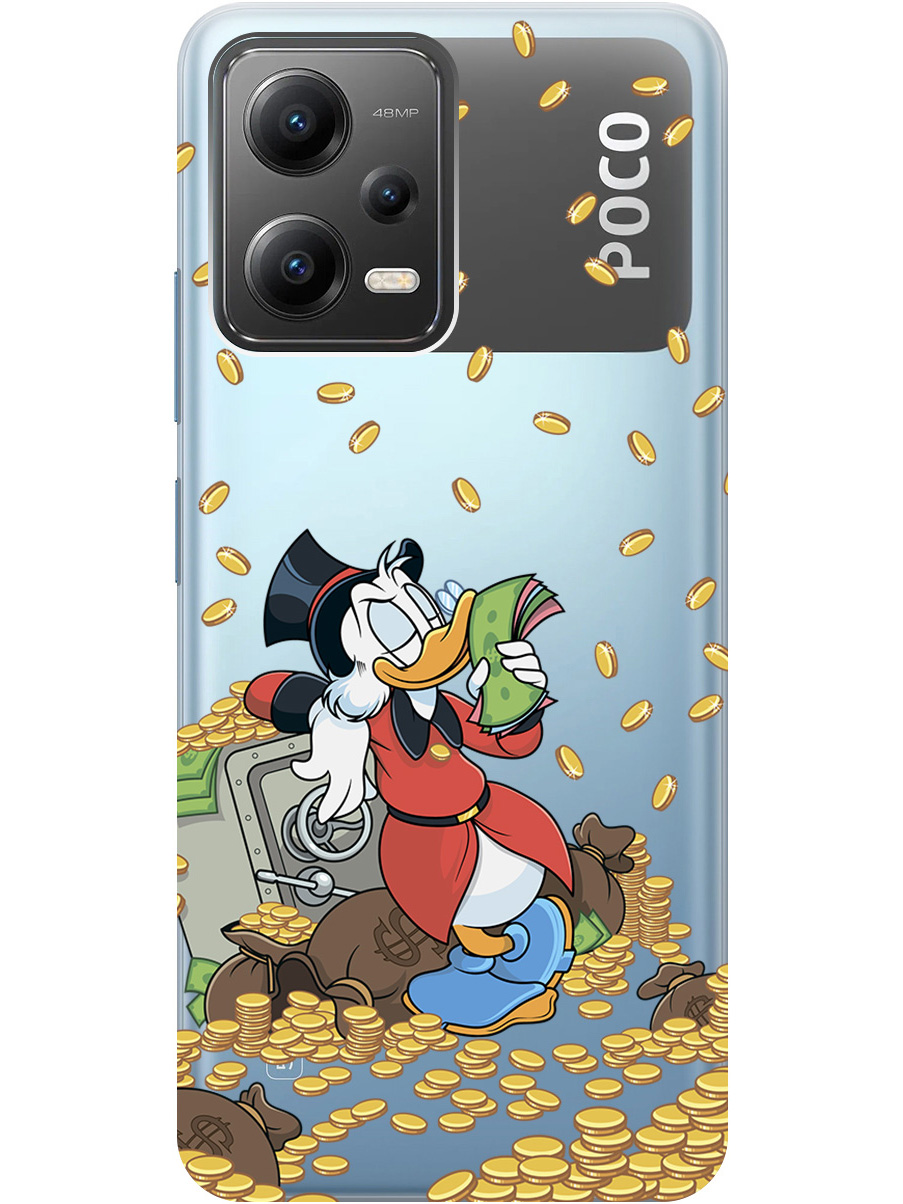 

Силиконовый чехол на Xiaomi Poco X5 5G с принтом "Скрудж и сейф" прозрачный, Белый;красный;прозрачный, 767959671