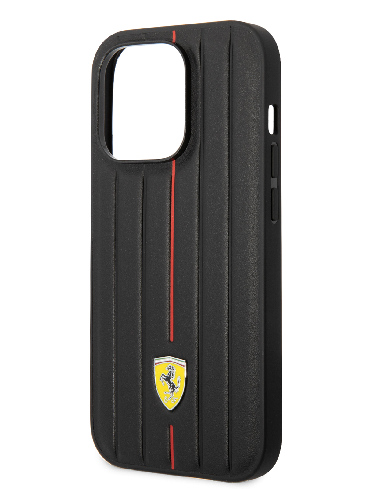 Чехол Ferrari для iPhone 14 Pro Max из экокожи Black