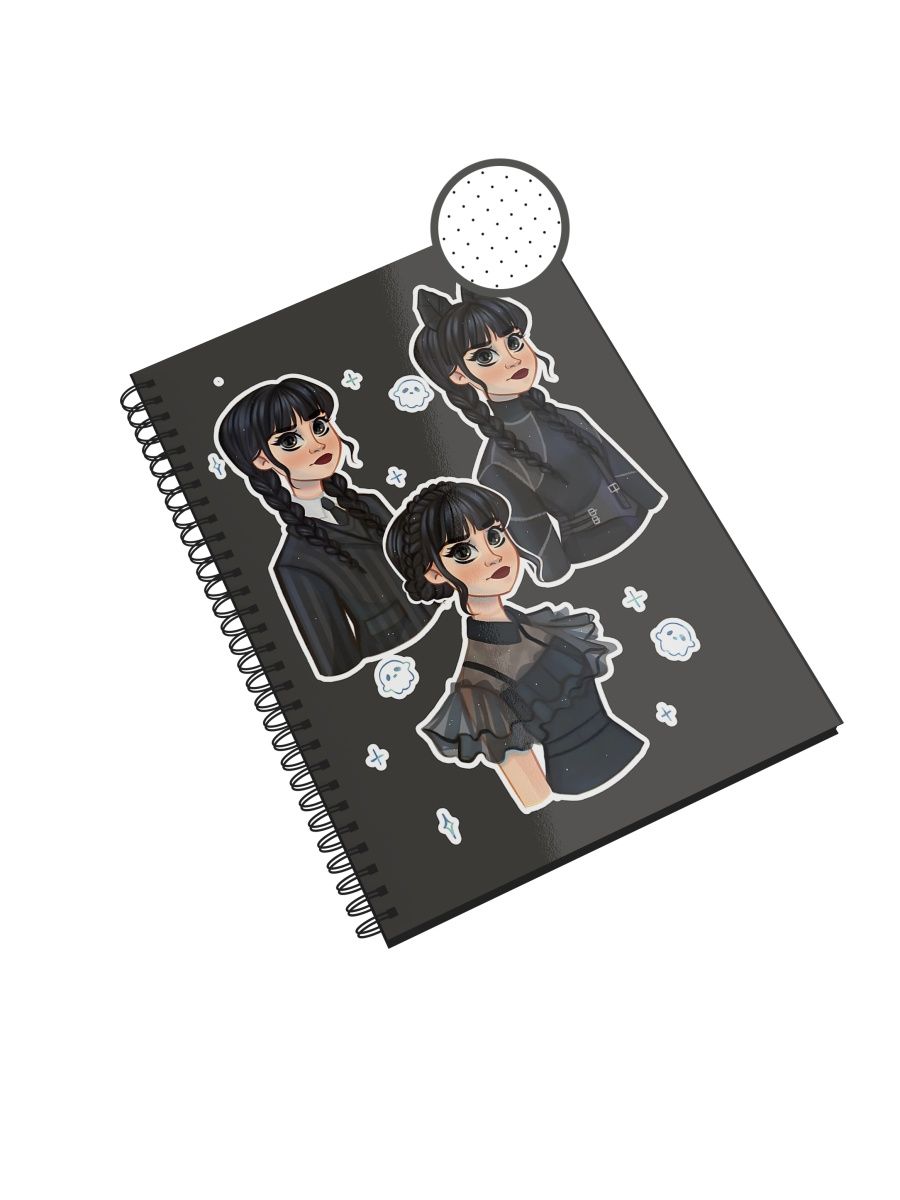 

Блокнот СувенирShop "Wednesday/Уэнсдэй/Венсдей" NP-SRWN15-A4/7 A4 48 листов в точку