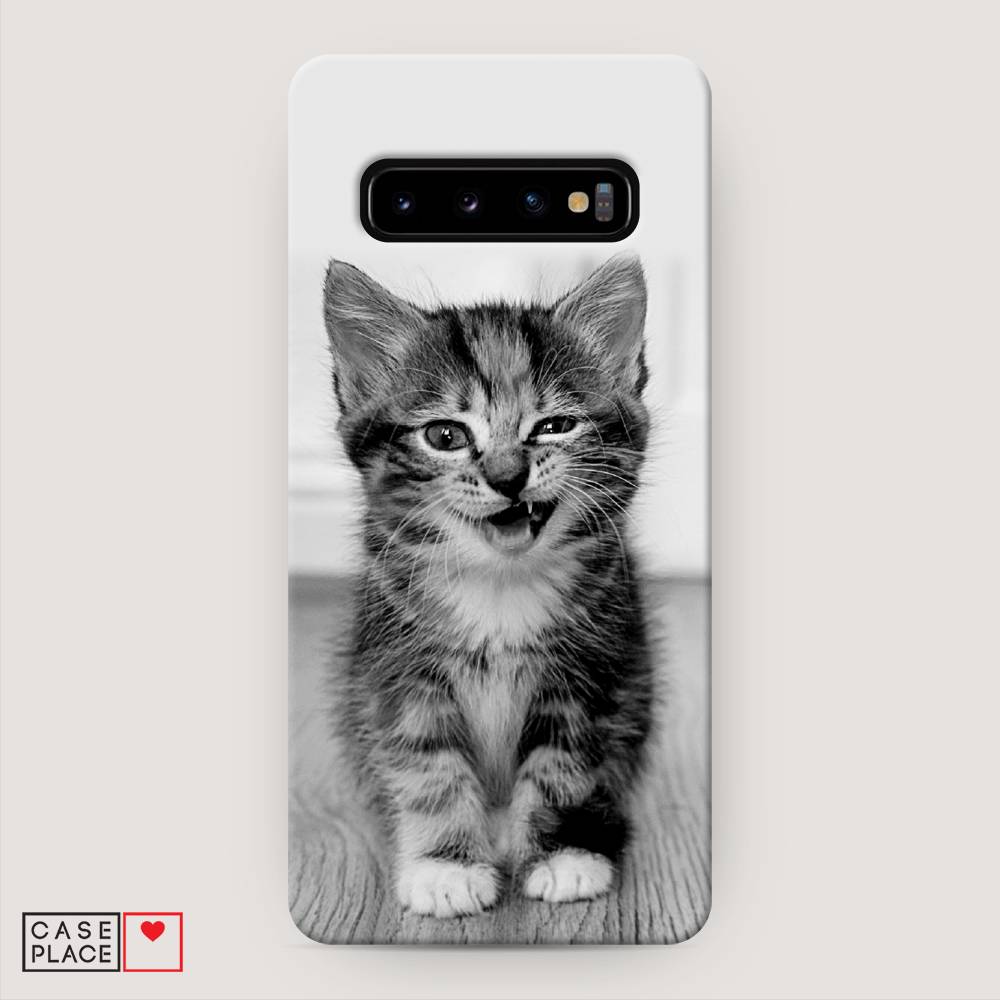 

Пластиковый чехол "Подмигивающий котенок" на Samsung Galaxy S10 +, 27120-1