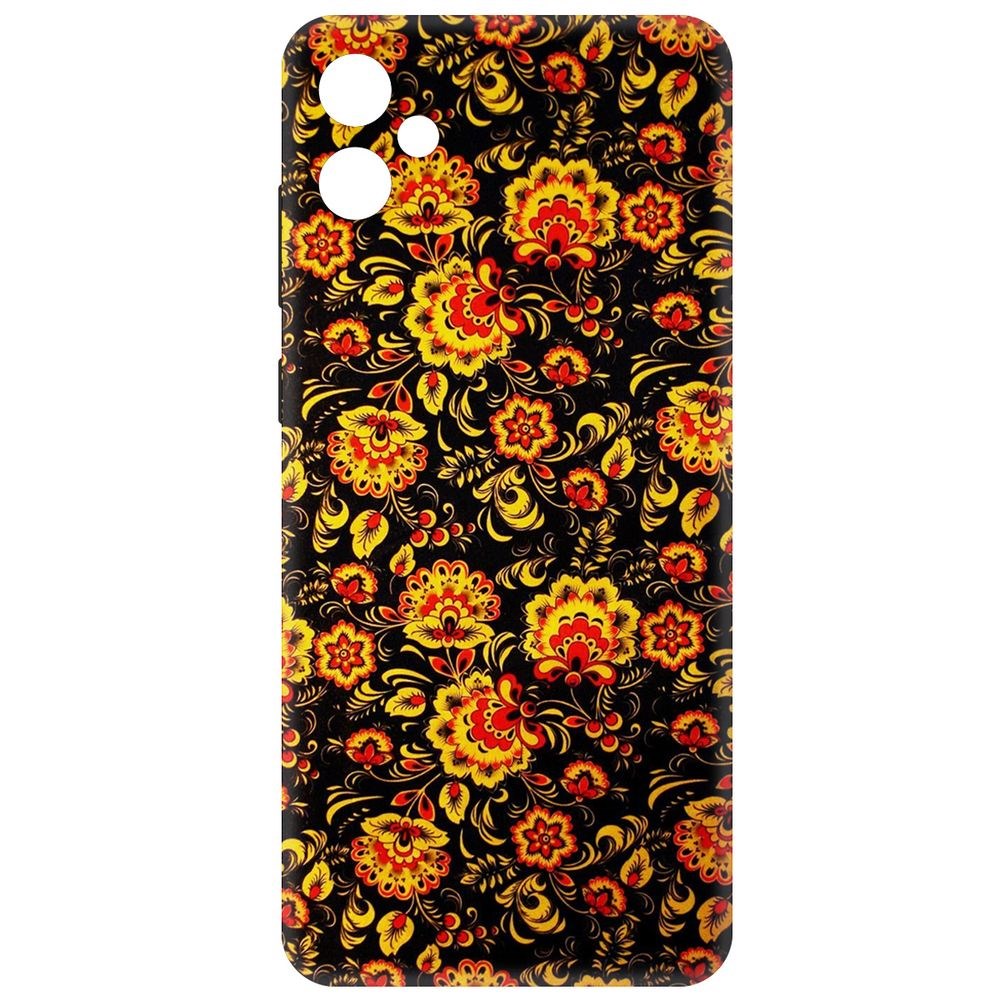 

Чехол-накладка Krutoff Soft Case Хохлома для Samsung Galaxy A05 черный