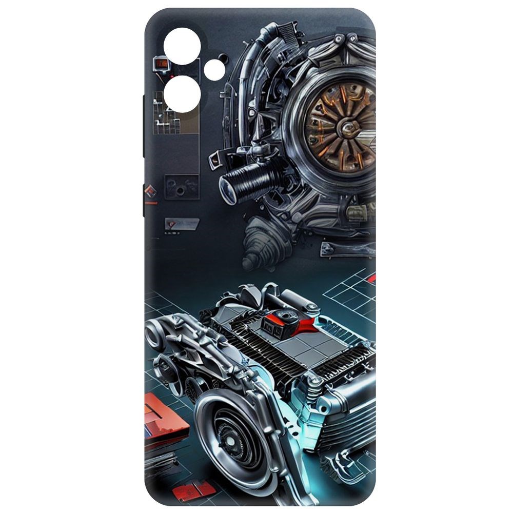 

Чехол-накладка Krutoff Soft Case Моторы для Samsung Galaxy A05 черный