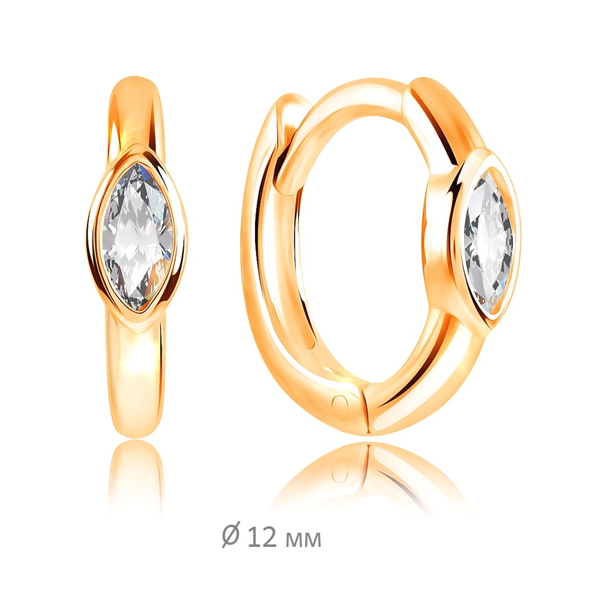 

Серьги из серебра VALTERA 118765, фианит, 118765