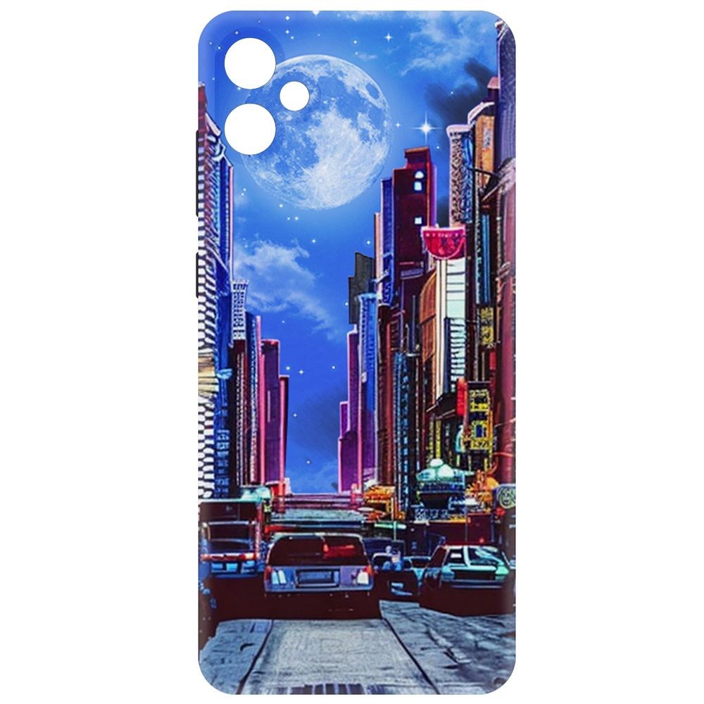 

Чехол-накладка Krutoff Soft Case Ночной город для Samsung Galaxy A05 черный