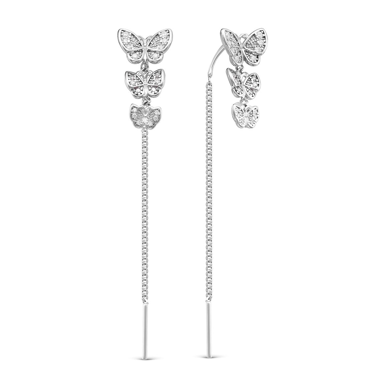 

Серьги из серебра VALTERA 119105, фианит, 119105