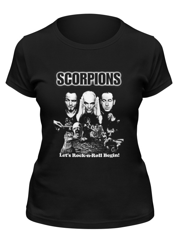 

Футболка женская Printio Scorpions band черная XL, Черный, Scorpions band