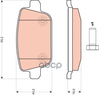 

Колодки Дисковые З. Land Rover Freelander 3.2 06> Gdb1709 =Fdb1932 [Lr003655]