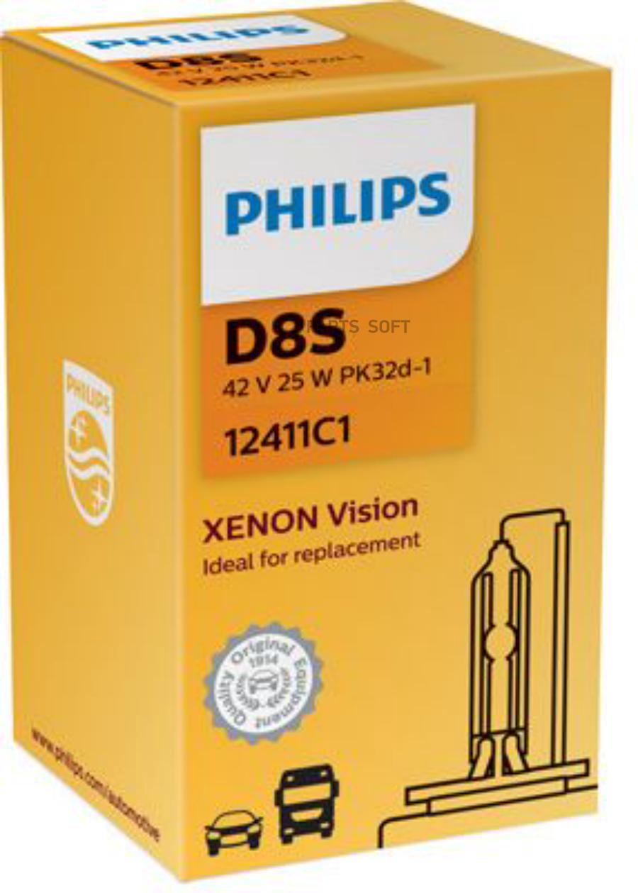 

Лампа D8s 12411 42V 25W Pk32d-1 C1 Philips арт. 12411C1