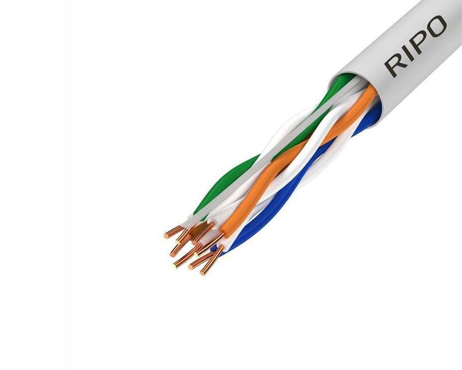 фото Патч-кабель ripo u/utp4, cat5е 125мгц cca pvc нг(b) серый 001-112134/30