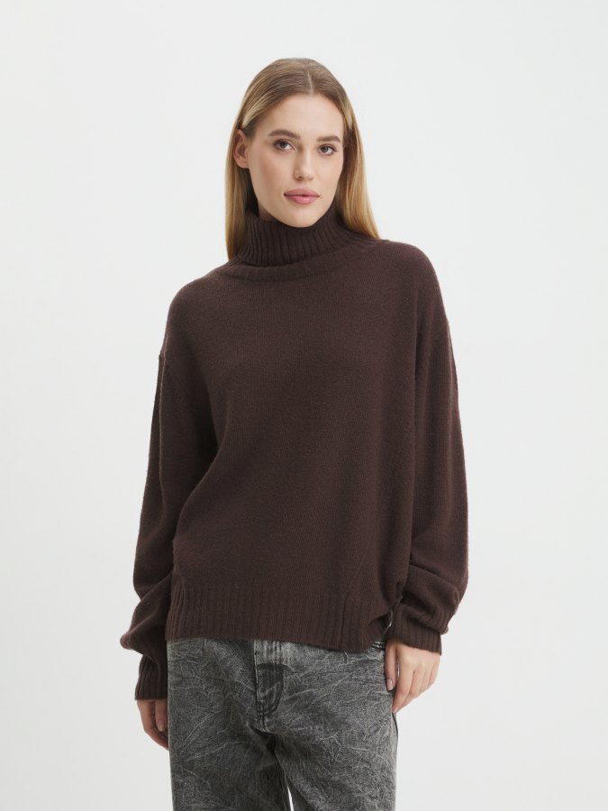 

Свитер женский Maison David Jacket-1 коричневый L, Jacket-1