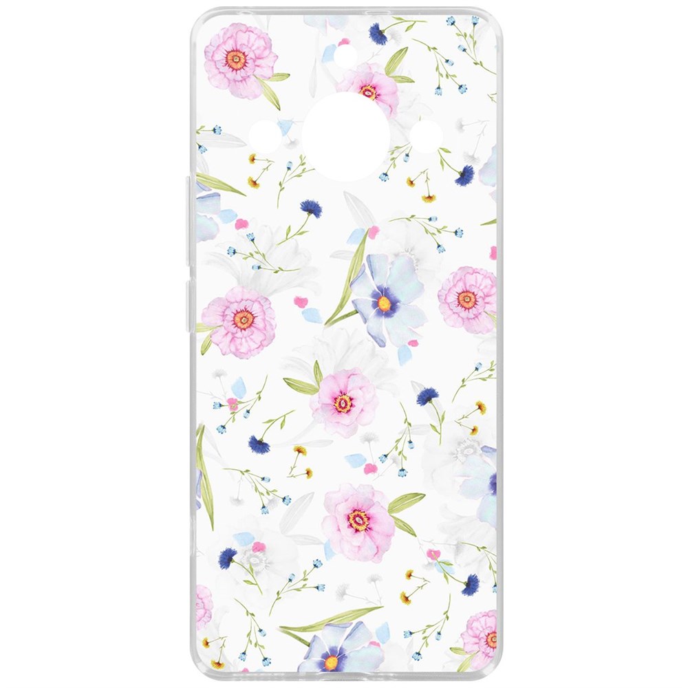 

Чехол-накладка Krutoff Clear Case Цветочный паттерн 3 для Realme 11 Pro+, Прозрачный