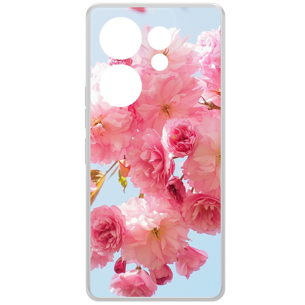 

Чехол-накладка Krutoff Clear Case Сакура для Tecno Camon 20 Premier, Прозрачный