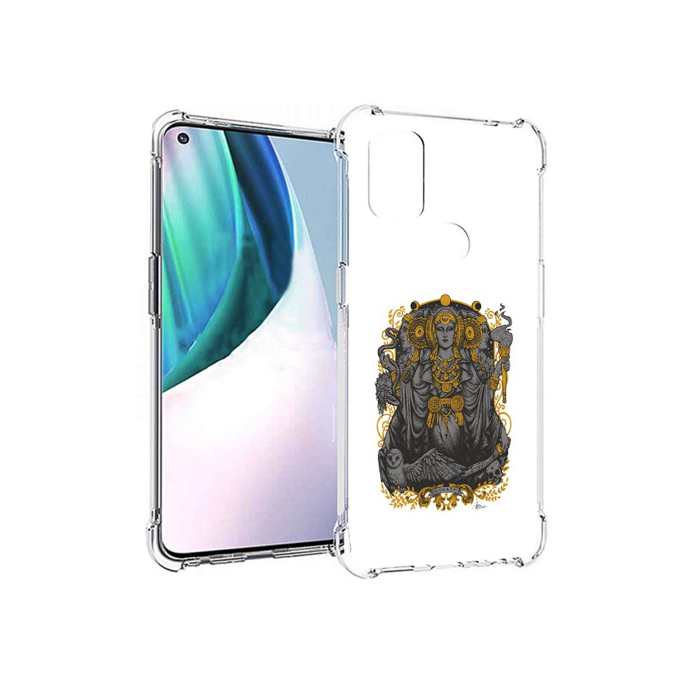

Чехол MyPads Tocco для OnePlus Nord N10 5G божество с золотыми элементами, Прозрачный, Tocco