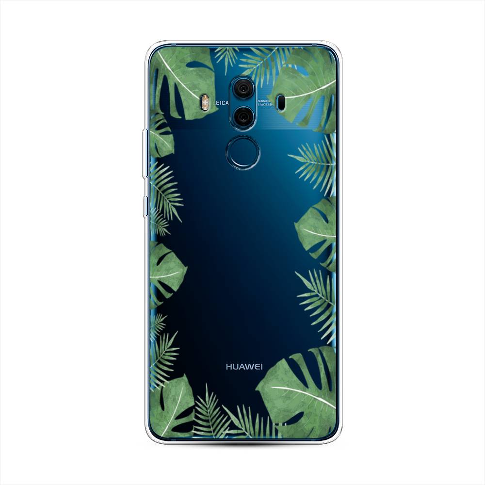 

Чехол Awog на Huawei Mate 10 Pro "Листья папоротника рамка", Разноцветный, 63450-8