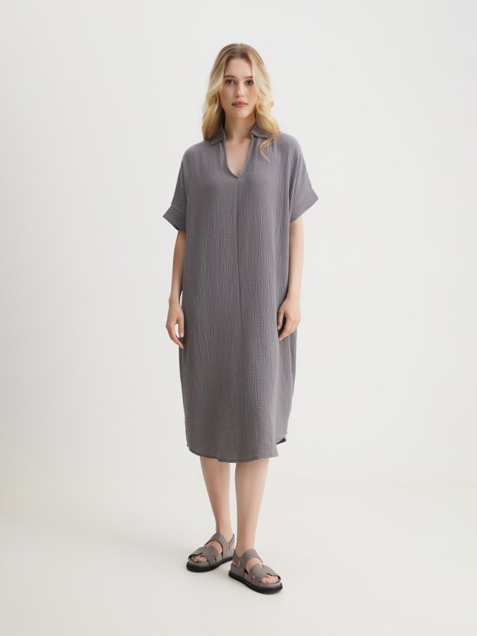 

Платье женское Maison David BLN917 серое XS, Серый, BLN917
