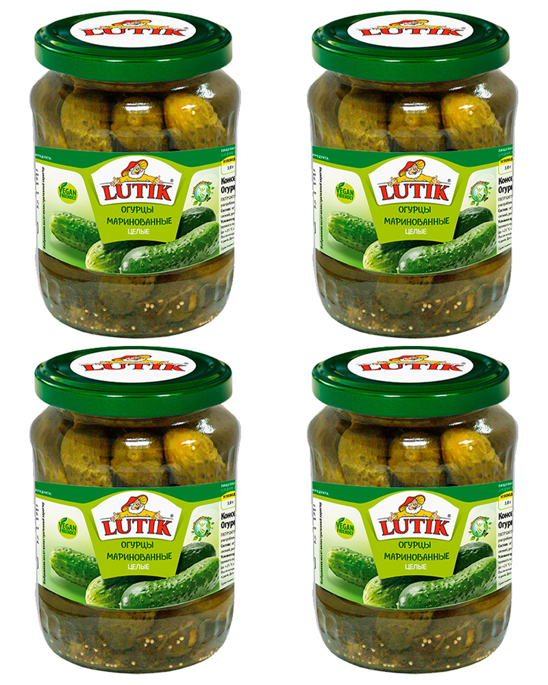 

Огурцы Lutik маринованные, 720 мл - 4 шт