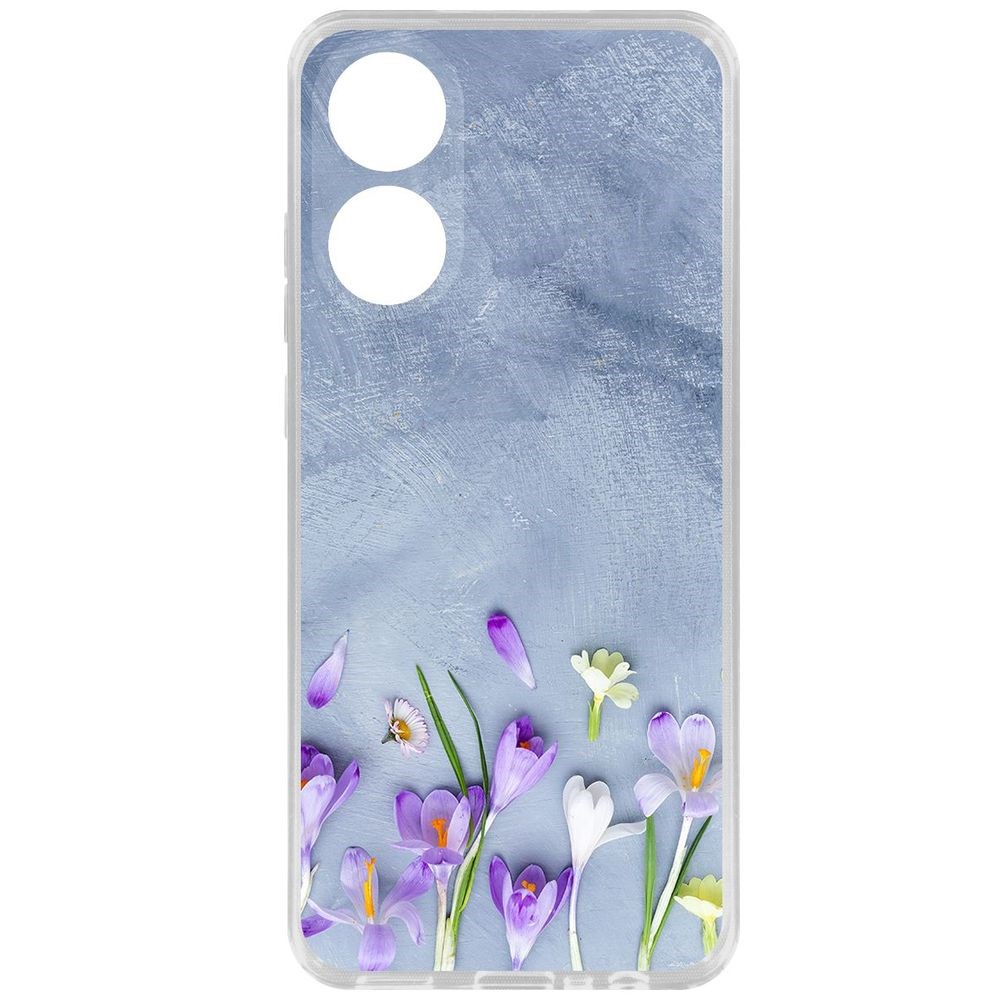 

Чехол-накладка Krutoff Clear Case Цветочное настроение для Oppo A78 4G, Прозрачный