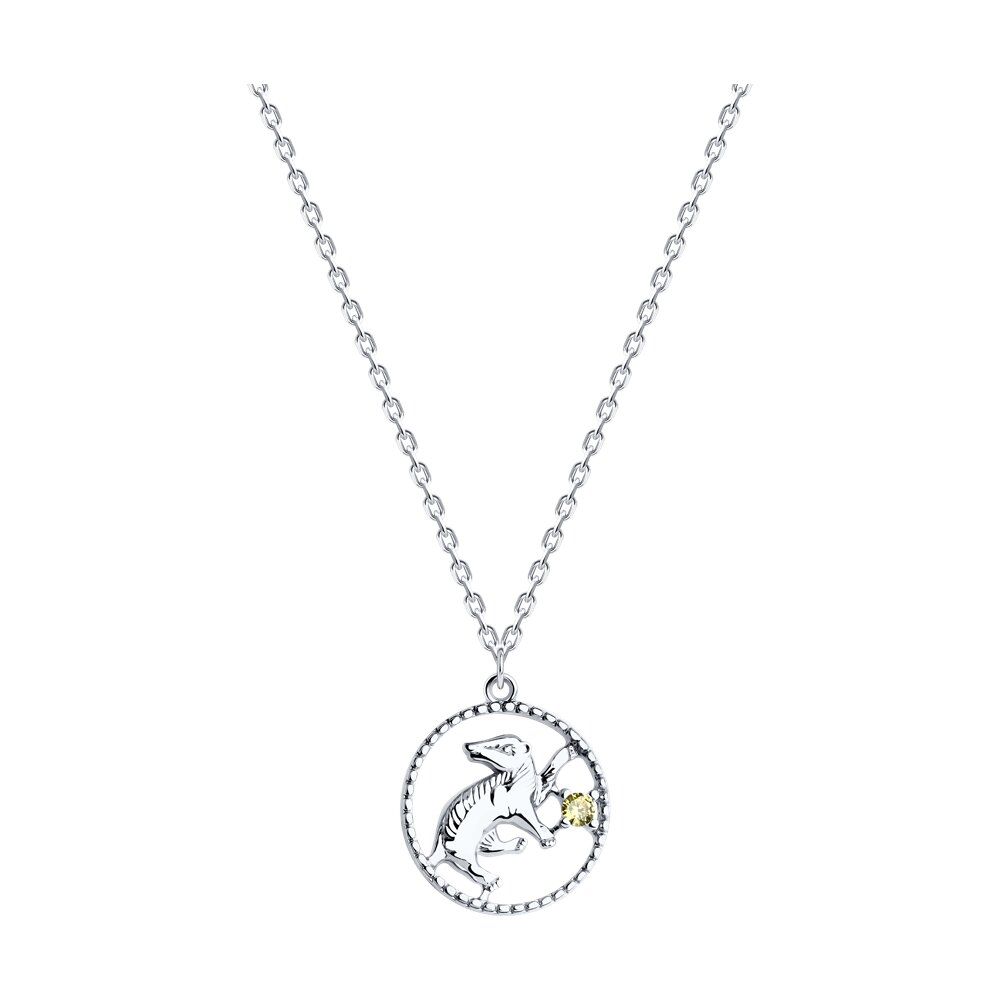

Колье из серебра 50-55 см SOKOLOV 94070940, фианит, 94070940