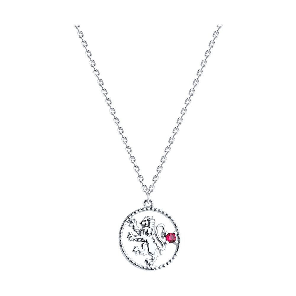 

Колье из серебра 40-45 см SOKOLOV 94070942, корунд искусственный, 94070942