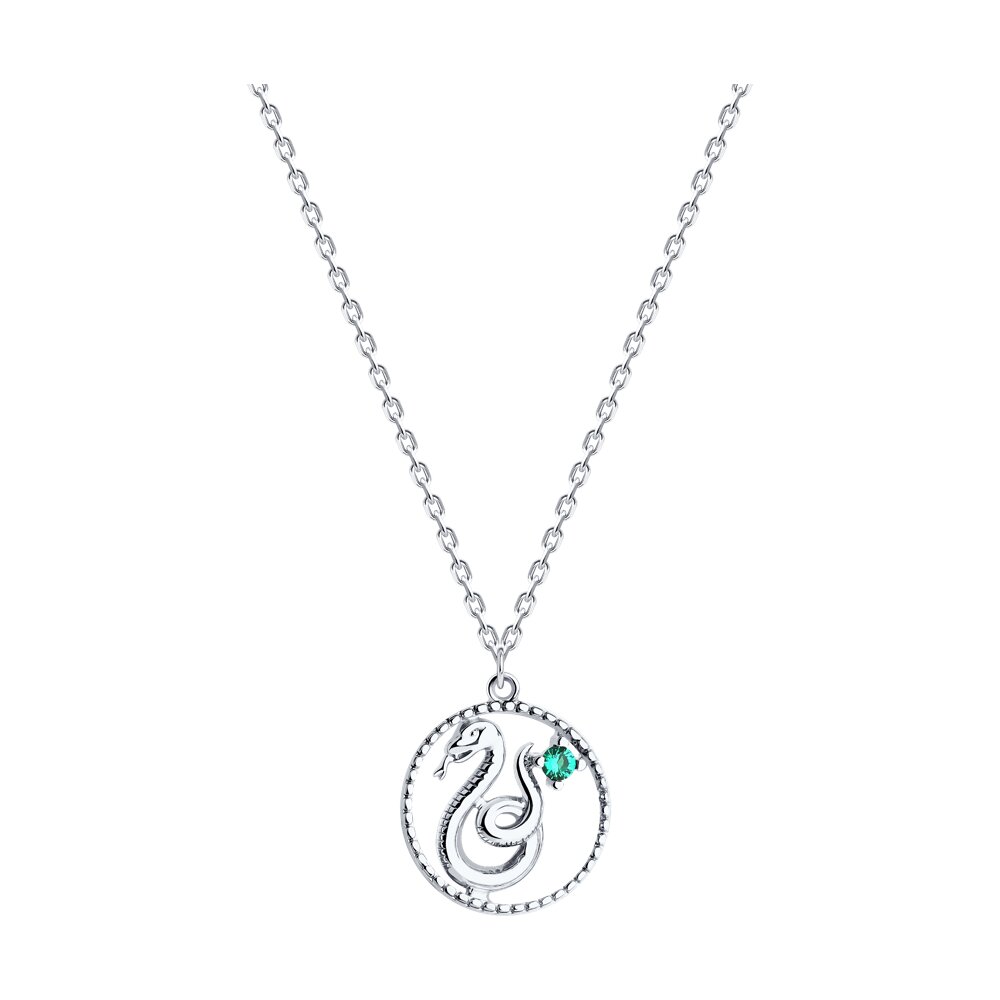 

Колье из серебра 50-55 см SOKOLOV 94070946, фианит, 94070946