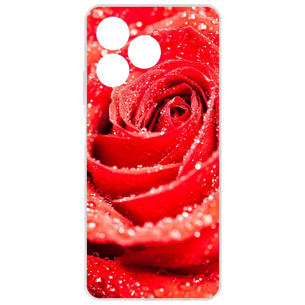 

Чехол-накладка Krutoff Clear Case Роза для Realme C53, Прозрачный