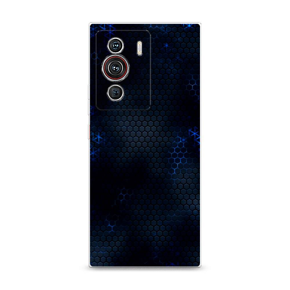 фото Силиконовый чехол "фон соты синие" на zte nubia z40 pro awog