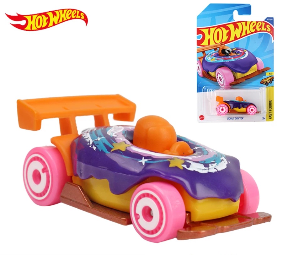 

Машинка базовой коллекции Hot Wheels DONUT DRIFTER фиолетовая C4982/HCV51, Желтый;оранжевый;фиолетовый