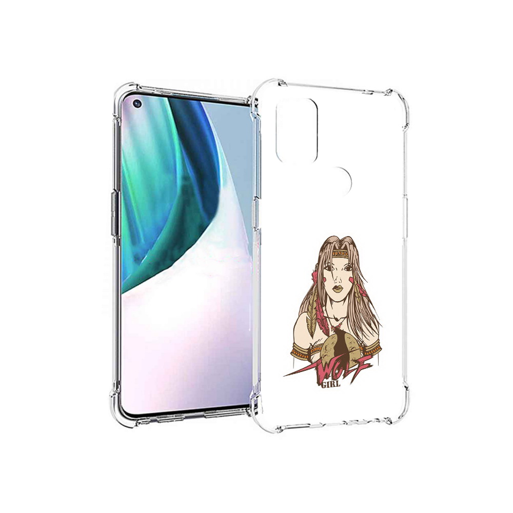 

Чехол MyPads Tocco для OnePlus Nord N10 5G девушка волк (PT227047.129.306), Прозрачный, Tocco