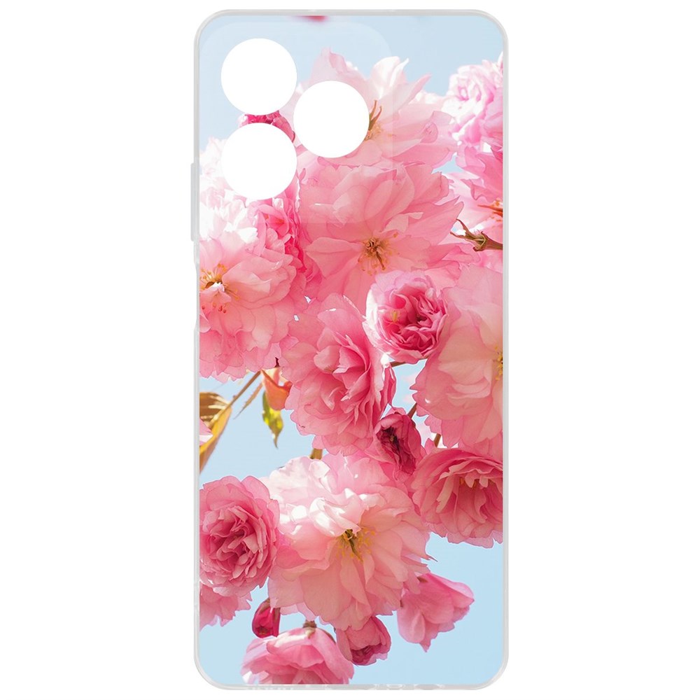 

Чехол-накладка Krutoff Clear Case Сакура для Realme C51, Прозрачный