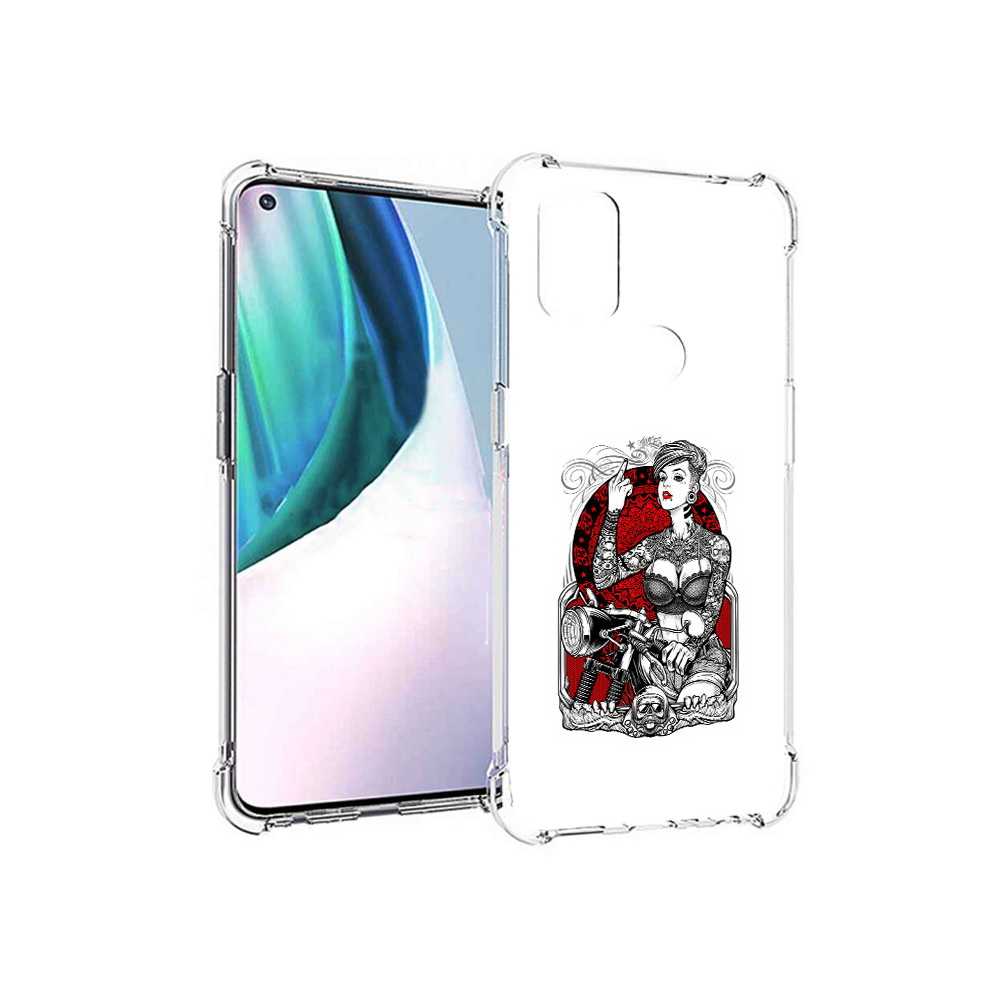 Чехол MyPads Tocco для OnePlus Nord N10 5G девушка на мотоцикле (PT227047.129.308)