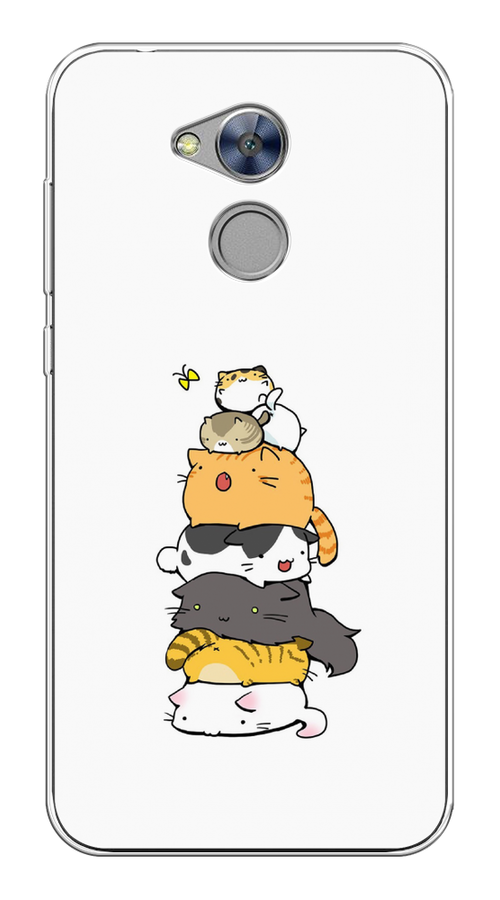 

Чехол Awog на Honor 6A "Бутерброд из котиков", Разноцветный, 63650-10
