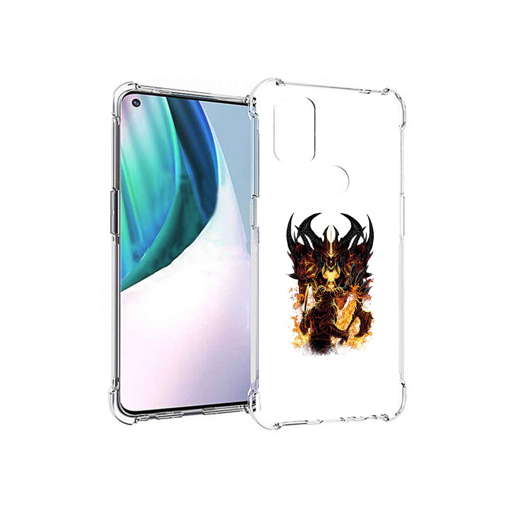 

Чехол MyPads Tocco для OnePlus Nord N10 5G демон shadow fiend (PT227047.129.318), Прозрачный, Tocco