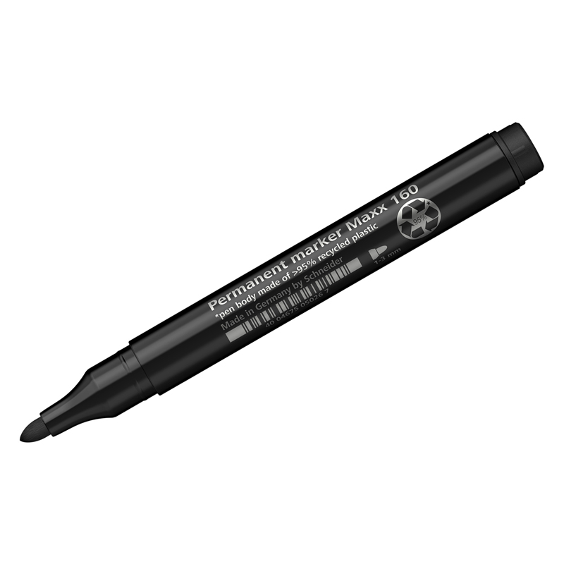 

Маркер перманентный (нестираемый) Schneider Maxx 160 (1-3мм круглый черный) (116001) 10шт