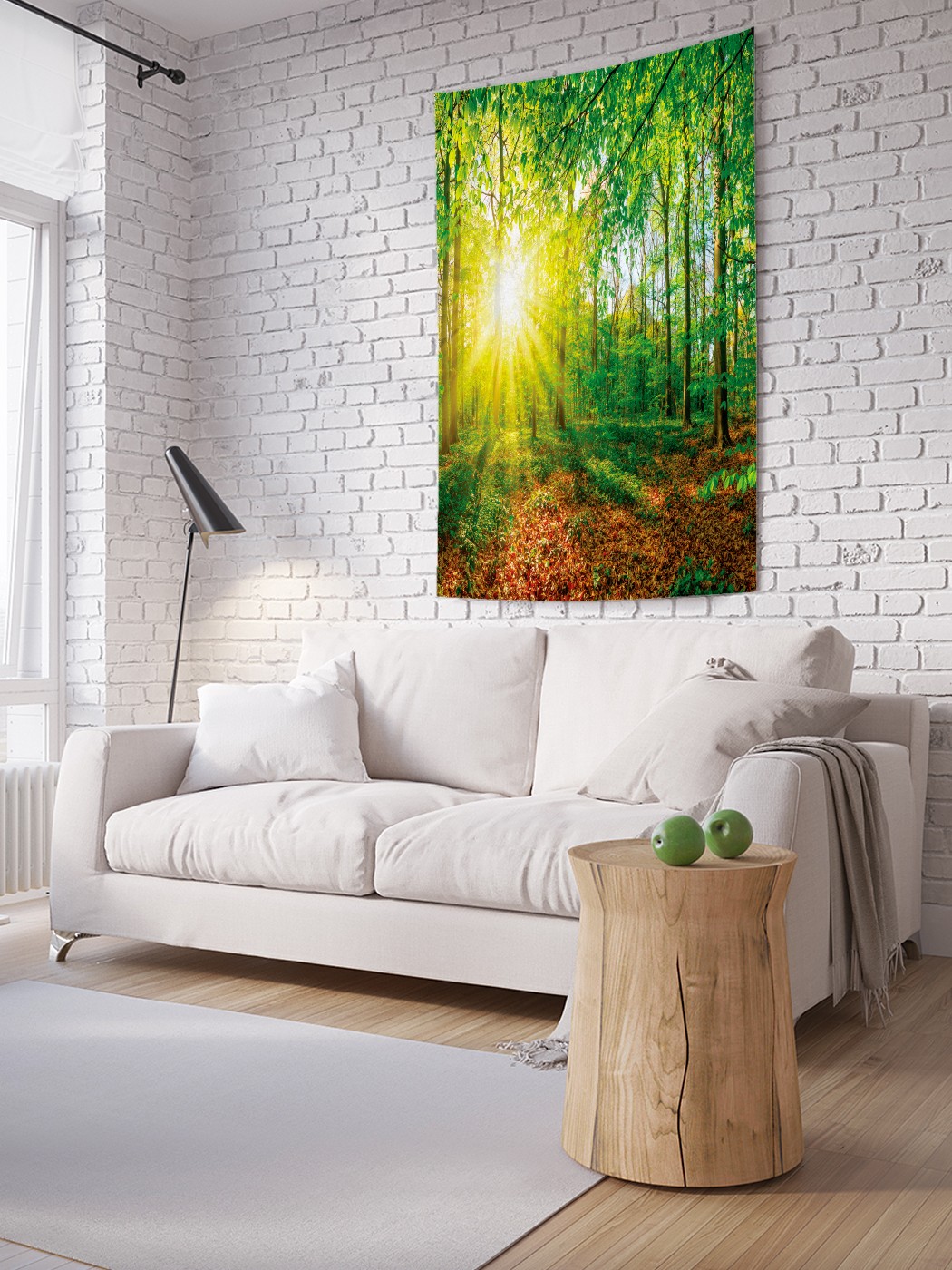

Вертикальное фотопанно на стену JoyArty Лесные лучи 150x200 см, Лесные лучи
